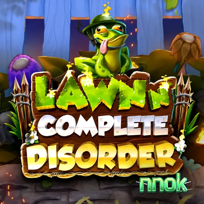 Lawn N’ Complete Disorder স্লট গেমের রঙিন এবং বিশৃঙ্খল বাগানের দৃশ্য